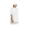 Adidas Letter Print Loose Round Neck Short Sleeve T-Shirt Women Tops White IP3960