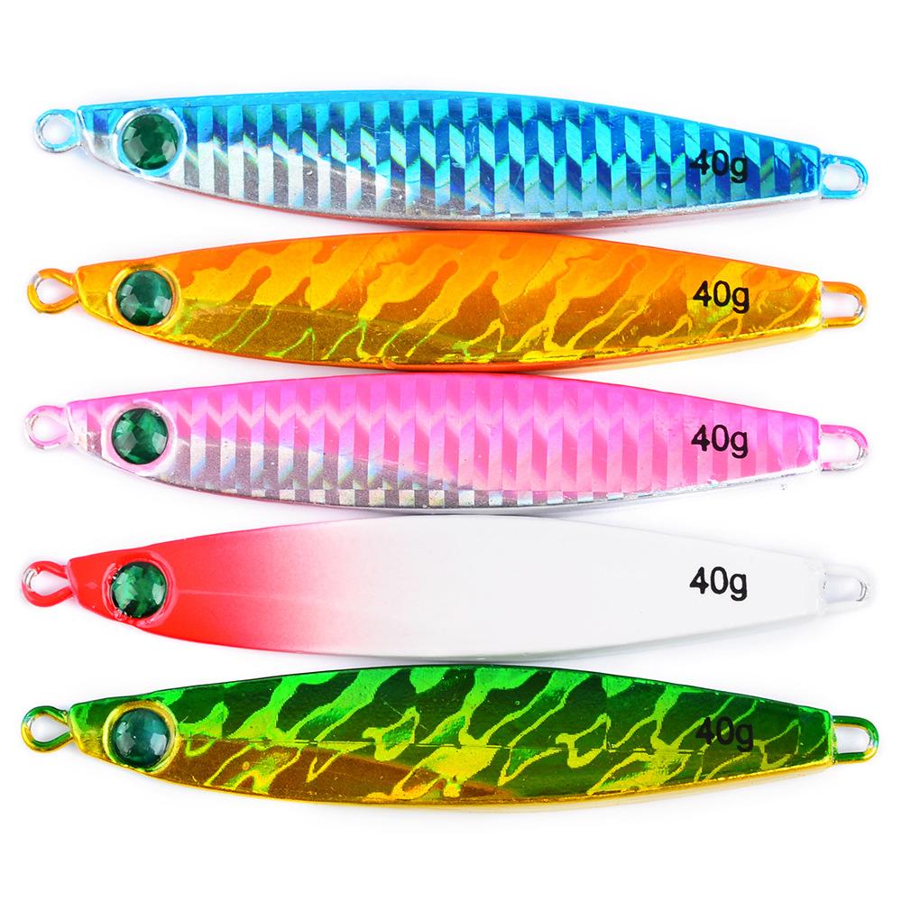 Lure Colorful Prismatic Bait Biomimetic Hard Bait 5 Color Lead Fish DW379-40G