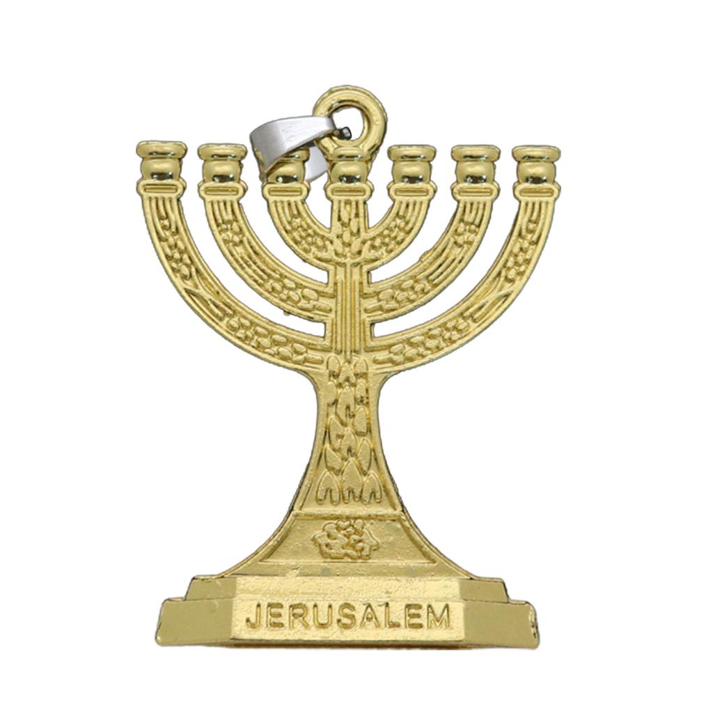 12 колен Израиля Менора Еврейский 7-ветвистый подсвечник Брелок Храм Иерусалима Религиозный для церкви Подвеска для сумки