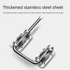New Stainless Steel Door Latch Lock Thickened Non Perforated Anti-theft Buckle Safety 90/180 Degree Gate Latch Gates