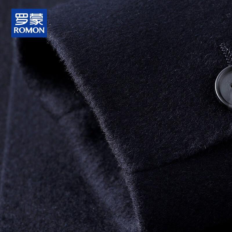 ROMON Men's Wool Blend Detachable Goose Down Lined Overcoat