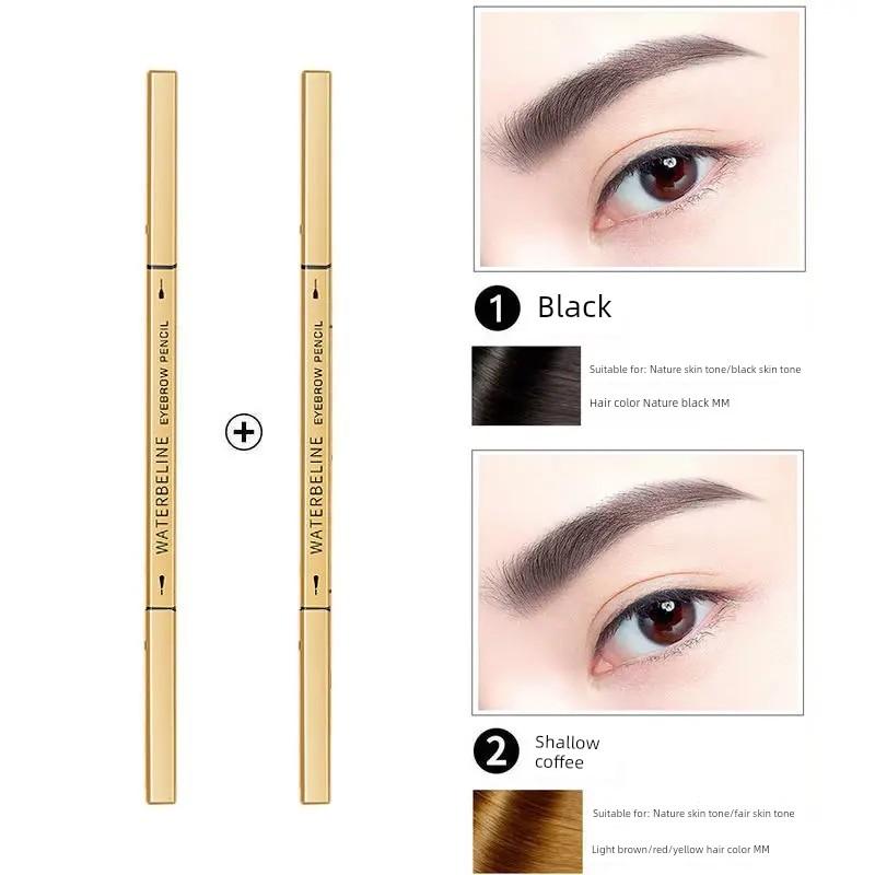 [Buy 1 Get 1 Free] Eyebrow Pencil Long Lasting Waterproof Non-Decolorizing Sweat-Proof Distinct Look Wild Eyebrow Novice Female Official Authentic