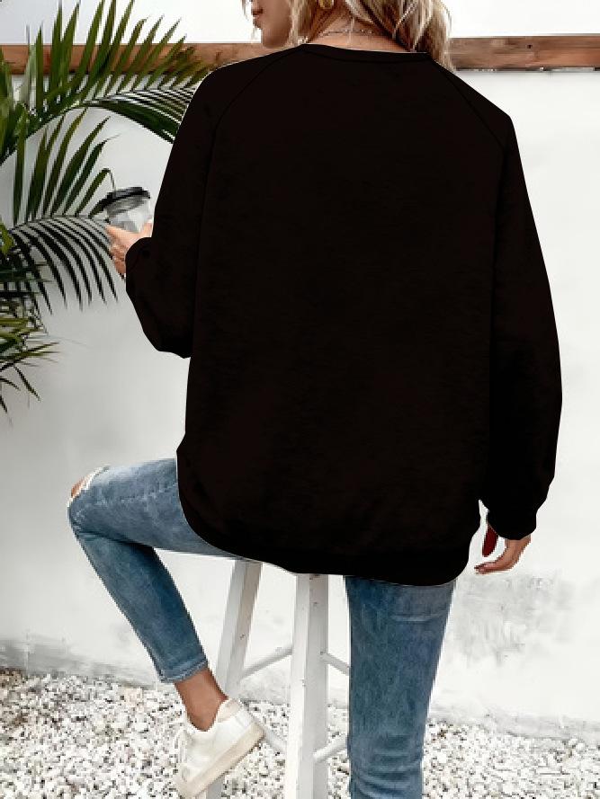 Женская толстовка с принтом «Сердце и Бабочка» - Многоцветная, с круглым вырезом, с длинным рукавом, повседневный универсальный топ.