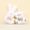 Adorable White Teddy Bear Plush Keychain Cute Stuffed Animal Toy Gift 12 Cm