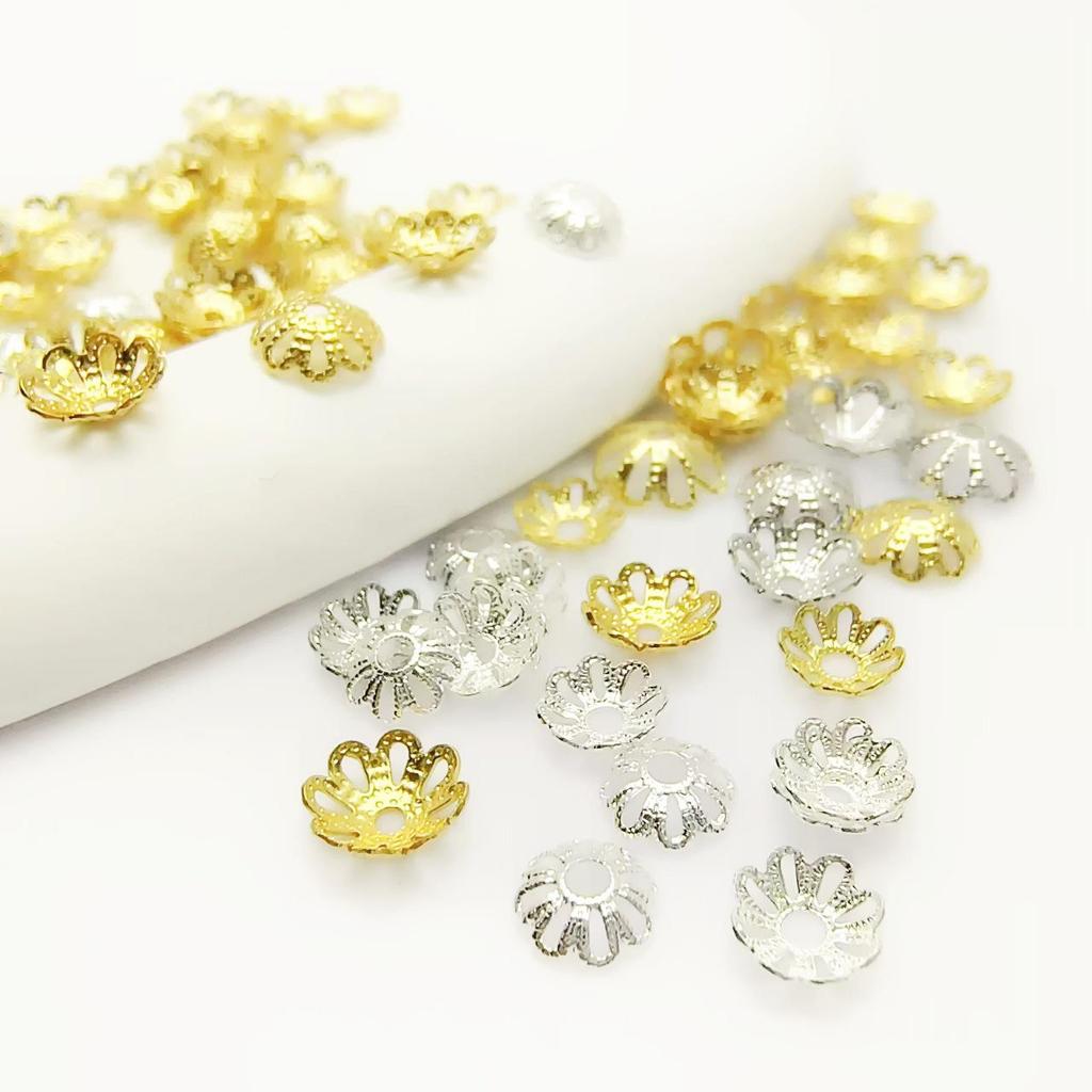 18-каратный позолоченный бисерный цветок-шапочка браслет и ожерелье ювелирные аксессуары