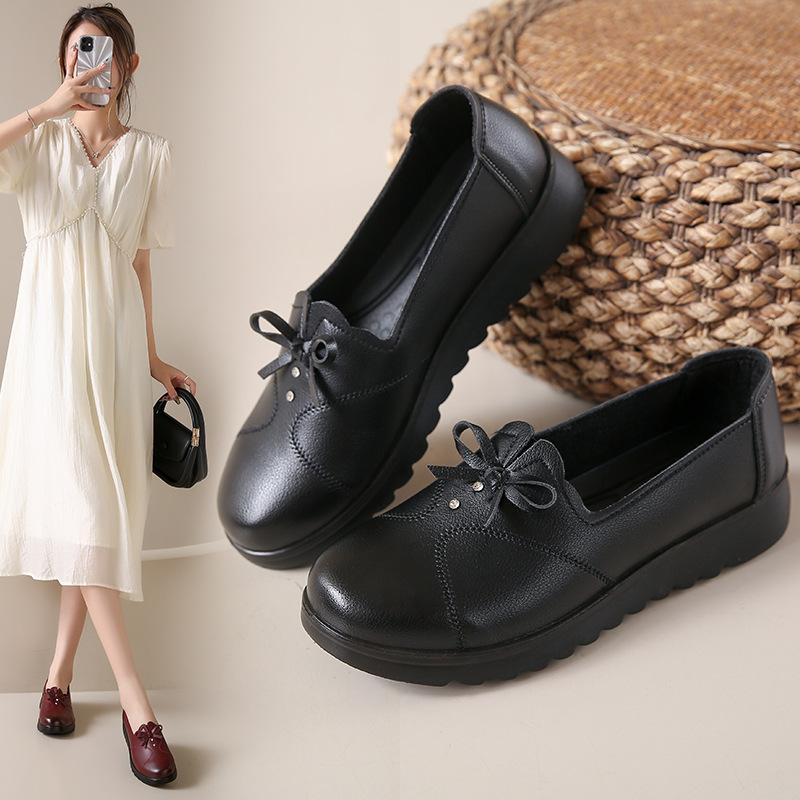 Модные женские туфли на высоком каблуке, женские туфли на танкетке, удобные кожаные туфли на каждый день, женские туфли на высоком каблуке