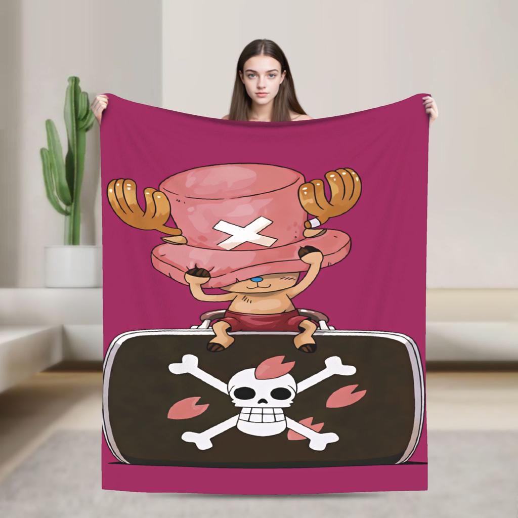 TONY TONY Chopper! Flannel Blanket Winter Warm Bedding Throws for Children Living Room Fashion Bedspread Sofa Bed Cover