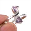 Кольцо из натурального розового аметиста с драгоценным камнем ручной работы из цельного серебра 925 пробы S.10 K3m00