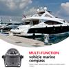1x Компас для навигации в автомобиле в форме шара с циферблатом, морской компас с поворотным механизмом, водонепроницаемый, морской, электронный компас для лодки