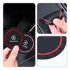 WXAKF1 Hot 2026 For Benz 2PCS Car Coasters Water Cup Slots Non-Slip Mat Waterproof Cup Pad For Mercedes Benz AMG A B C E S V Class A180