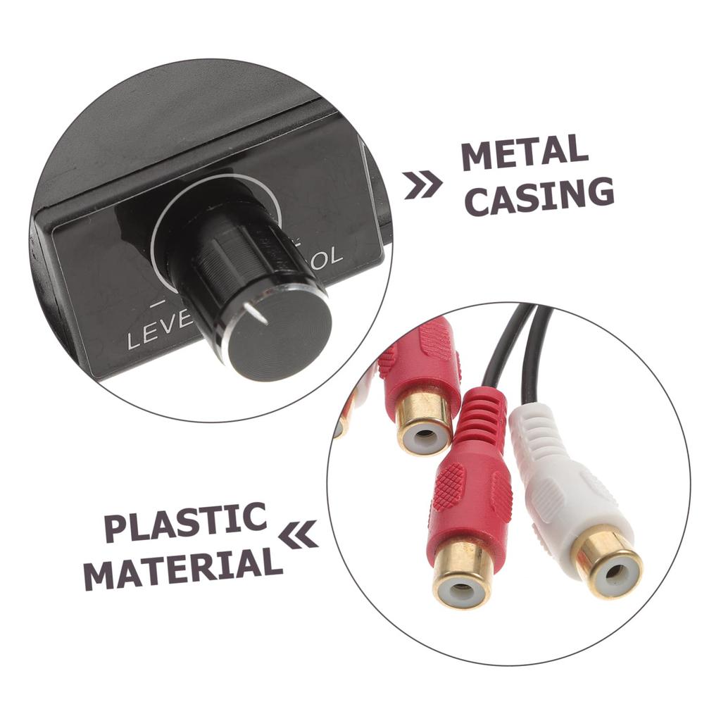 HOMSFOU Car Level Controller Component Cable Car Mono Amplifier Car Subwoofer Control Bass Knob