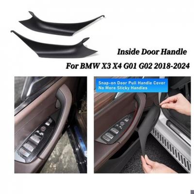 2 шт. Для BMW G01 G02 X3 X4 2018-2024 Внутренняя панель ручки двери Декоративная накладка ABS