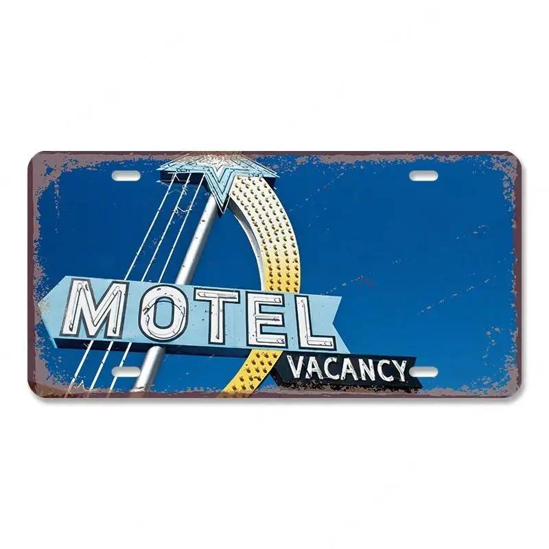 High Definition Metal Tin Sign Las Vegas Casino Vintage License Plate Style Wall Art Decor for Home Bar Garage