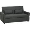 Three-Way Two-Seater Sofa Bed - Charcoal Grey
