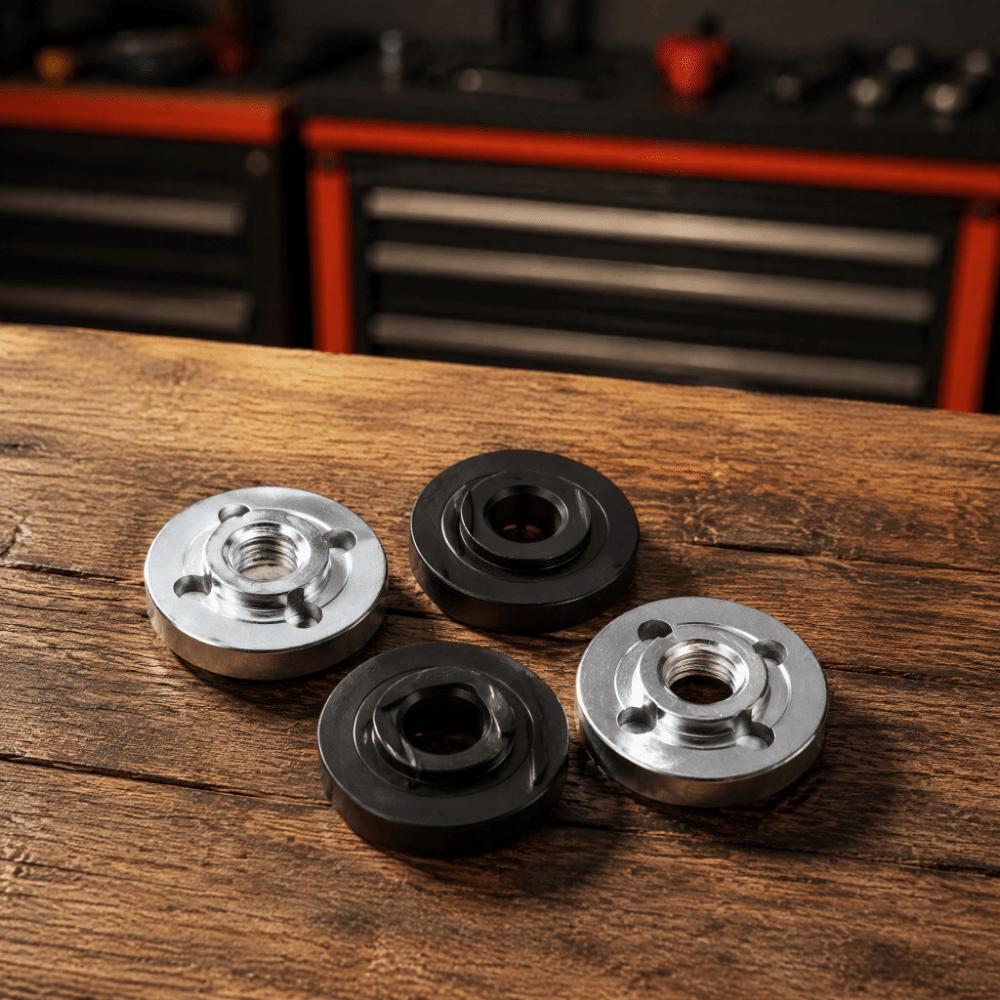 2 Pair Threaded Design Angle Grinder Flange Premium Steel Inner Outer Flanges For Makita 9523