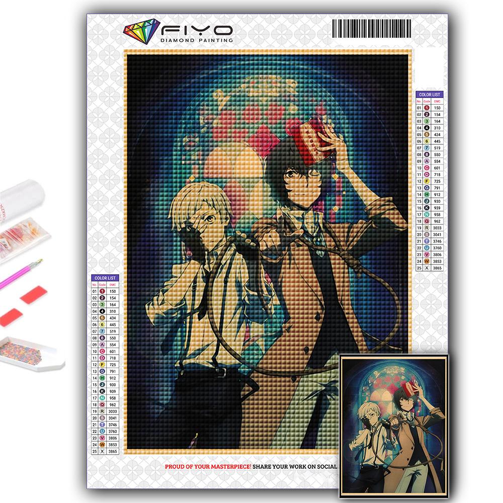 DIY 5D алмазная живопись аниме Bungou бродячие собаки набор для вышивки крестом полная дрель вышивка мозаика художественная картина стразы подарок