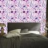 Wallpaper Flowers white, purple and powder pink for the living room and bedroom 50x1000
