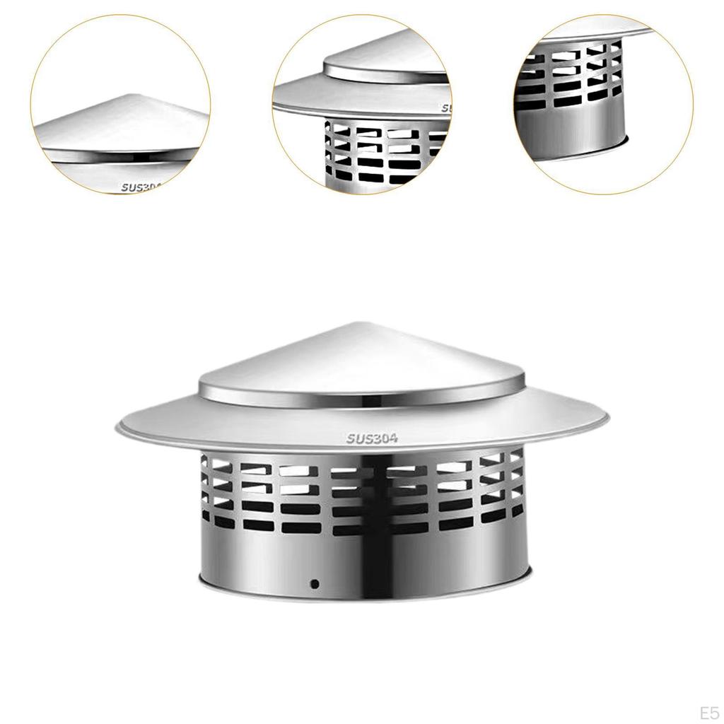 Круглый колпак дымохода Крышка дымохода Непромокаемая коническая верхняя крышка вытяжного отверстия Крышка Защита от дождя