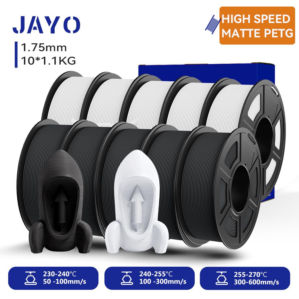 JAYO 3D Printer PLA/PLA Meta/PETG/PLA PLUS/PLA Matte Filament 1.75mm 9/10 Rolls 3D Printing Materials for 3D Printer&3D Pen