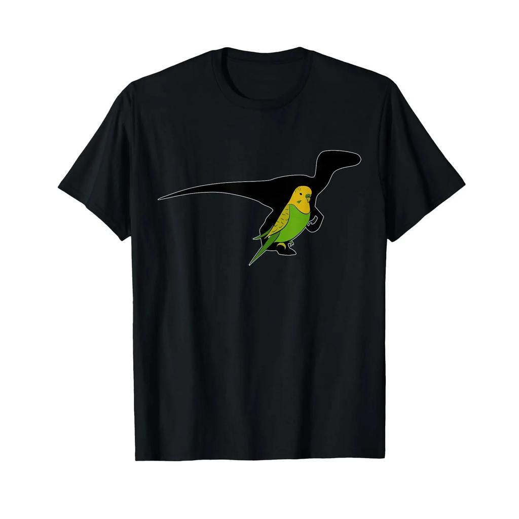 Dinosaur Budgie Budgerigar Bird Pet Parakeet Parrot Animal T Shirt Vintage Soft Designer Clothes Stretched Versatile