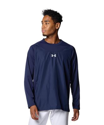 UA ГИБРИДНАЯ ФУТБОЛКА С ДЛИННЫМ РУКАВОМ Midnight Navy White LG