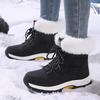 Женские зимние ботинки до щиколотки на высокой толстой подошве с плюшевой подкладкой, нескользящие