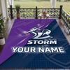 Custom Text Printed Rug Melbourne Storm Non Slip Floor Carpet For Home Room Decor