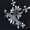 GZ-8931 CHROME HEARTS 2025 Летняя новая высококачественная хлопковая свободная футболка с круглым вырезом большого размера для мужчин и женщин, парная футболка