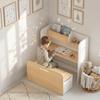 Children's Desk with Chair 5-in-1 Kids Seating Set for 3-8 White