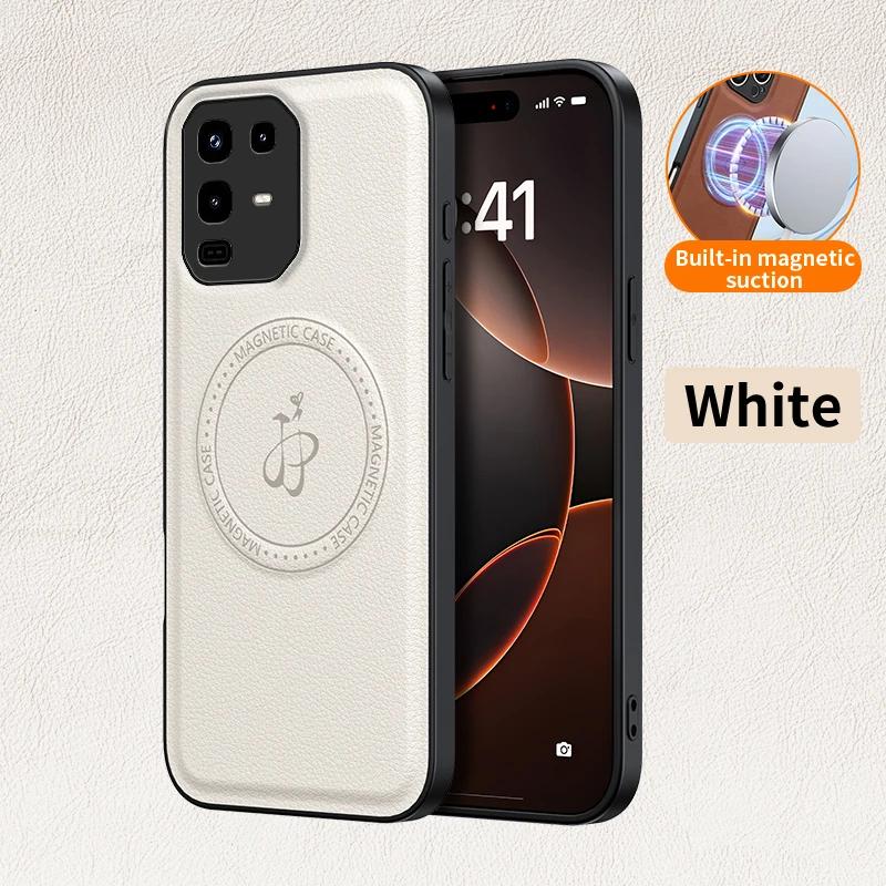 Магнитный чехол с беспроводной зарядкой для Infinix Note 50 Pro 4G 50 Pro+ 50x 5G Защитная крышка из ПУ кожи Жесткая задняя панель Coque