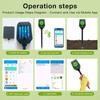 Digital 8 In 1 Soil Tester Air Humidity EC PH Temp Light Intensity Fertility Soil Moist SALT Detector for Flower Plants