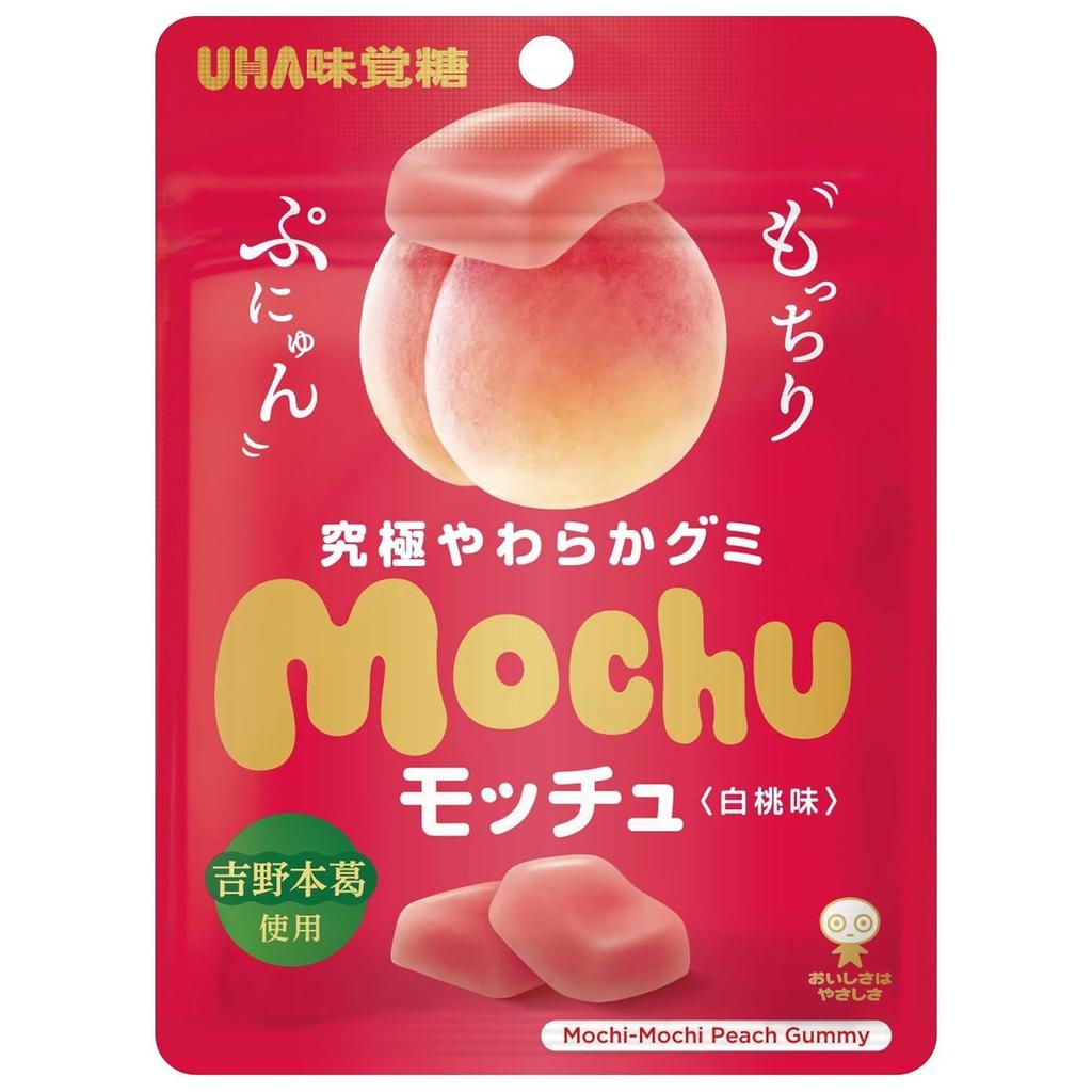 UHA Mikakuto Mocchu White Peach 45g x 10 bags