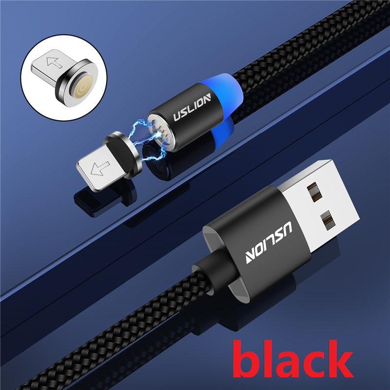 Магнитный кабель 1 м, 3 А, кабель для быстрой магнитной зарядки, микро-usb типа c для iPhone, быстрая зарядка 3,0 USB