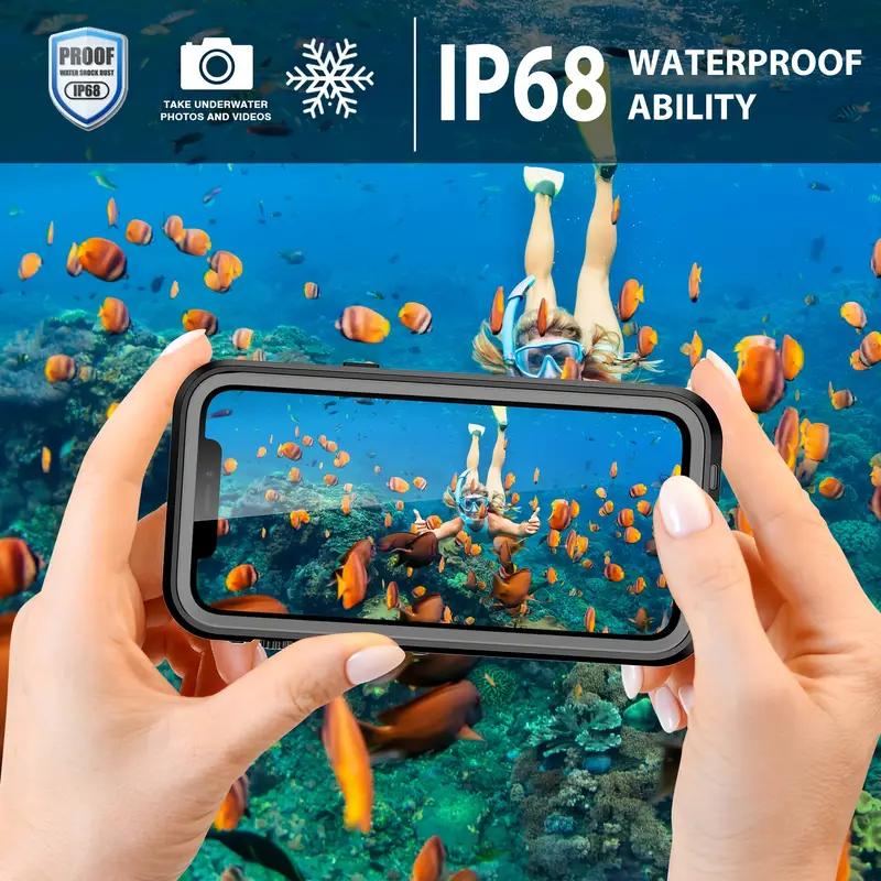 ShellboxДля IPhone 16 Promax/15/14/13/12/11 Водонепроницаемый Чехол для Телефона IP68 Ударопрочный, Пылезащитный, Полностью Герметичный Чехол
