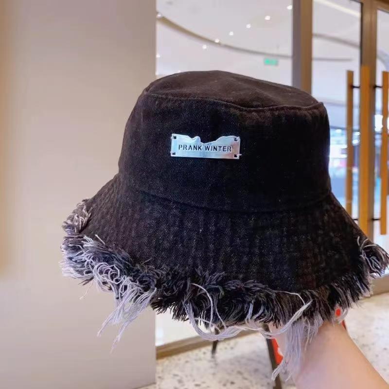 Ковбойская Рыбацкая Шляпа Женская Весна Лето Стирка Старая Необработанная Кромка Тренд Шляпа для Защиты от Солнца