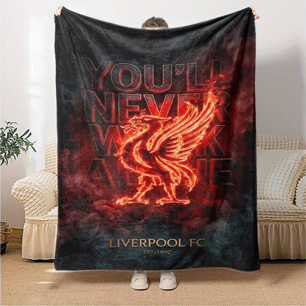 Liverpool Blanket Comfortable Great for Office Chair Chair Livingroom for All Seasons Playful Design Best Holiday Gift for Friends Family