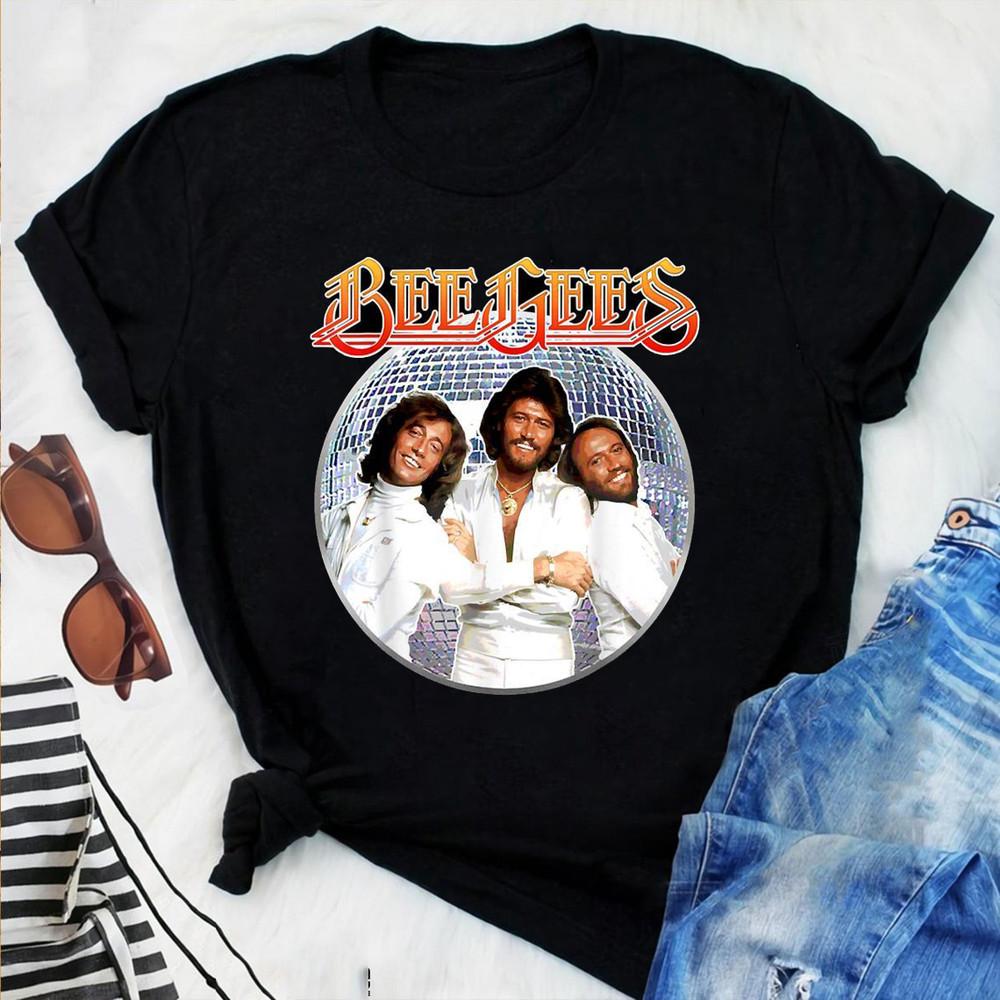 Bee Gees Tshirt Black Cotton All size S345XL BS306 Unisex T-Shirt