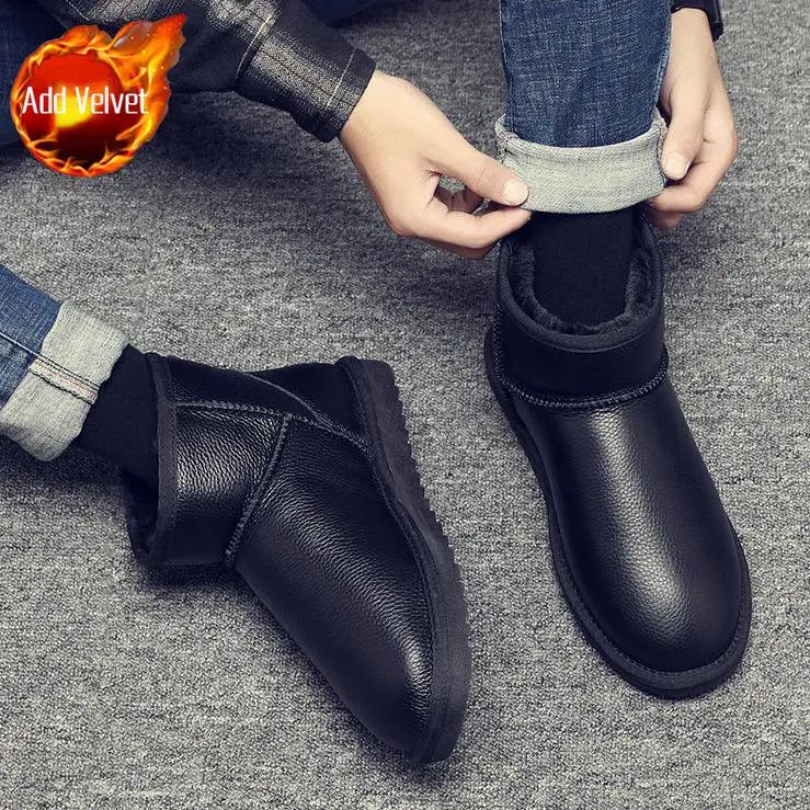 Мужская зимняя обувь на плоской подошве, мужские зимние ботинки, нескользящая обувь без застежек, распродажа, модное предложение, походная обувь класса люкс из хлопка, рабочая обувь из меха