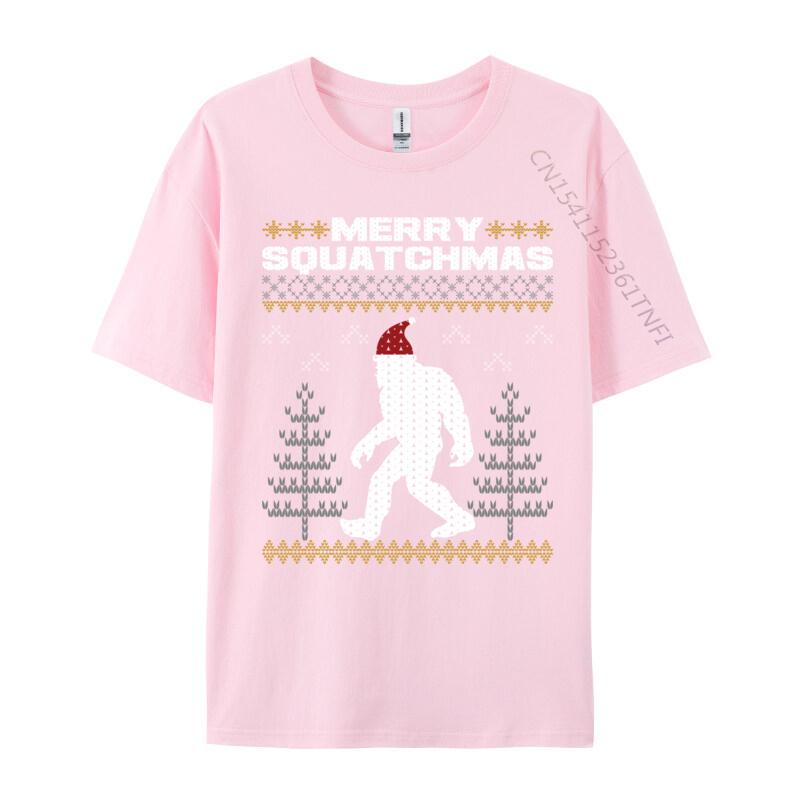 Merry Squatchmas Bigfoot Ugly Christmas Sweater TShirt New Coming Unisex T Shirt All Cotton T Shirt Casual TeeShirt