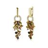 Luxury Natural Multi-color Tourmaline Long Earrings Fashion Design Anniversary Party Gift Women 925 Sterling Silver Fine Jewelry