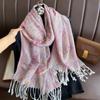 Winter Thick Warm Jacquard Scarf Outdoor Women Travel Retro Paisley Cashmere Tassel Shawl Neck Wrap Pashmina Muslim Hijab