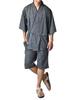 Hybrid C4R Japanese 4 Navy [Aluje] Jinbei, Sweat-absorbing, Quick-drying, Yukata, Easy, Comfortable, Loungewear, Jinbei, Men's / / LL,