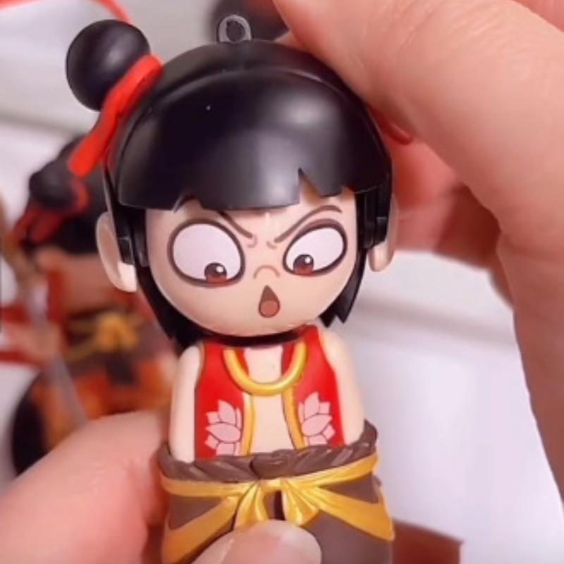 2025 Funny Nezha 2 Change Face ,4 Types,Movie Character Model,Bag Pendants,Decor Figurines,Friends Gifts