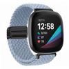Плетеная нейлоновая петля-ремешок для Fitbit Versa 4/3, регулируемый металлический магнитный браслет-ремешок для Fitbit Sense 2/1, аксессуары для ремешка