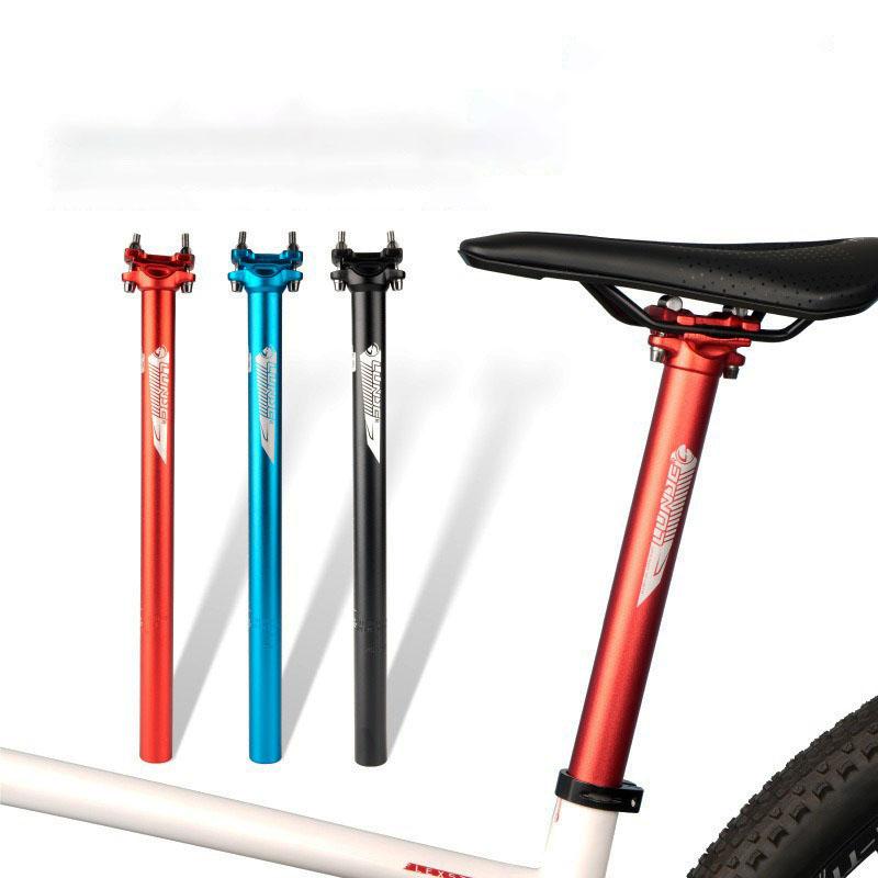 Mountain Bike Seat Tube 27.2/30.9/31.6*400mm Road Bicycle Aluminum Alloy Extended Double Nail Bicycle Seatpost Bike Parts