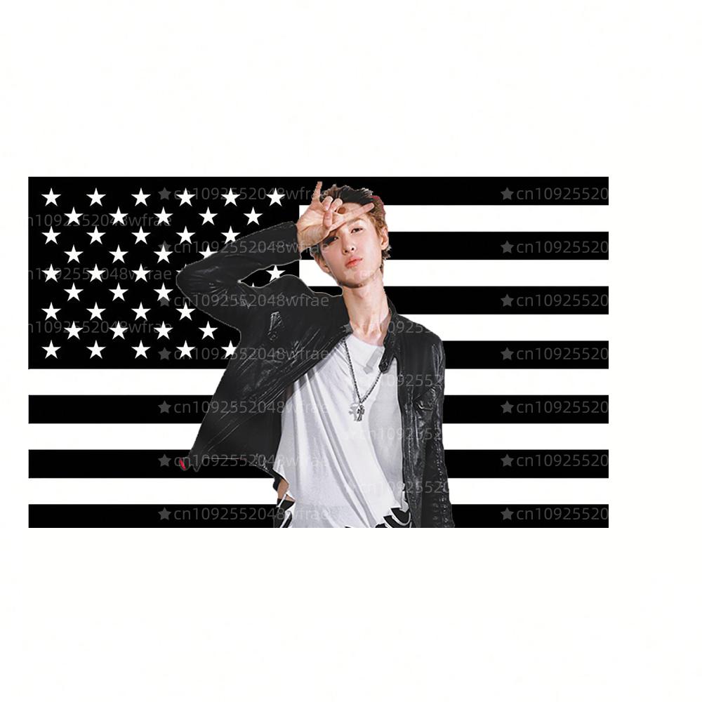 Kpop Кортис Капитан Мартин Розовый Американский Флаг Настенный Гобелен Уникальный Декор для Дома Подарок Любителю Kpop Искусство Подарок Фанату Корейской Поп-Музыки
