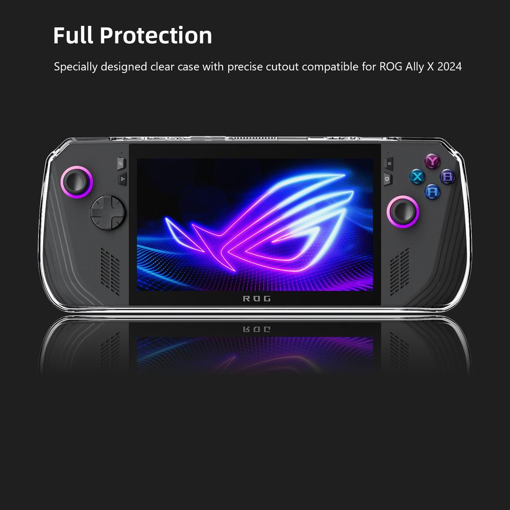 Чехол TPU Clear Hard Case with Stand для ASUS Rog Ally X 2024, Rog Alloy X Accessories Защитный чехол Soft Skin Kickstand Grip Case
