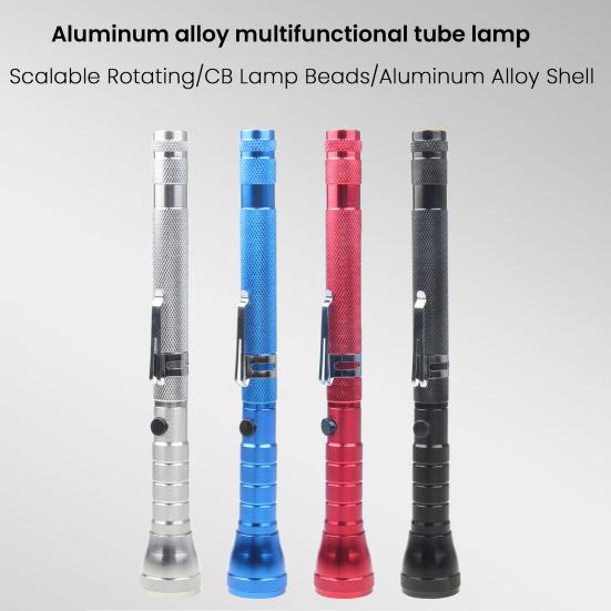 COB Фонарик с телескопическим магнитным захватом для сбора, для активного отдыха, кемпинга, пеших прогулок, ремонта автомобиля, аварийный ручной фонарь с выдвижным магнитом