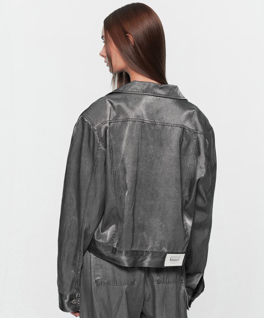 UUM Gloss Bio Crop Jacket Gray