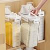 Герметичный контейнер для хранения продуктов с крышкой - герметичный, влагостойкий кухонный органайзер для зерна, орехов, муки и риса - прочный полиэтиленовый материал